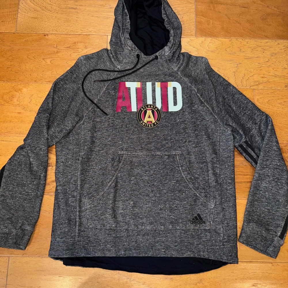 Adidas Atlanta United Hoodie | Gray Pullover Sweatshirt